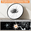 Badrumsspegel – hängande explosionssäker väggspegel för rund – 61 x 61 x 2,5 cm – Svart