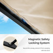 Pergola – med skjuttak, vattentät paviljong, vinterfast i – 3,1 x 3,1 m – Beige