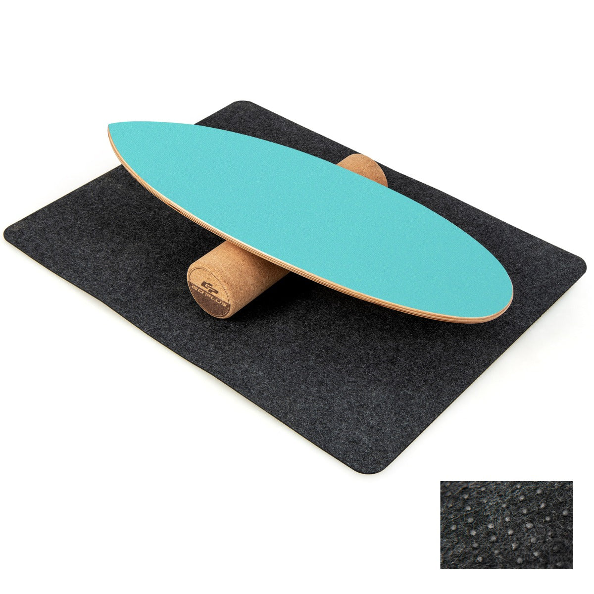 Balansbräda – gjord av trä Wobble Board med rull och filt i Balance Kit – 3 1 – Blå