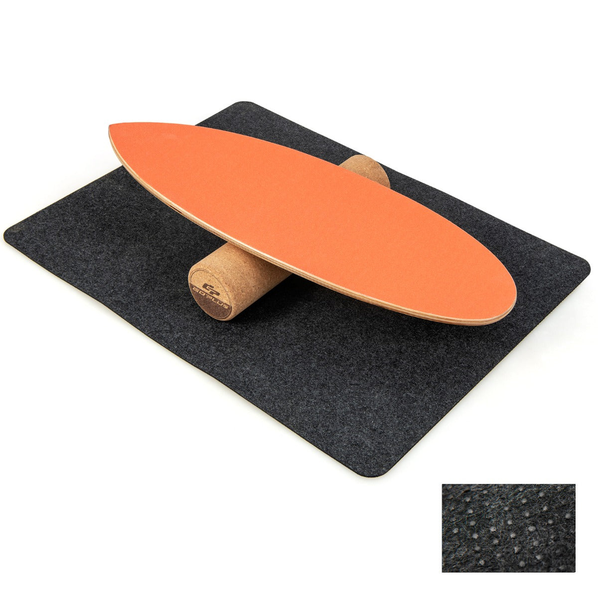 Balansbräda – gjord av trä Wobble Board med rulle och filt i Balance Kit – 3 1 – Orange
