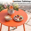 Tredelat – Trädgårdsmöbelset Bistro Set med Trädgårdsstolar och Sidobord Balkongset för Personer – 2 2 – Orange