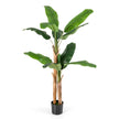 Konstgjord – bananträd Bananväxt med blad och naturlig stam – 10 165 cm – Grön