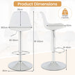 2er – Set Barhocker, 360° drehbar, Barstuhl, höhenverstellbar, Tresenhocker, Küchenhocker, weiß – Vit
