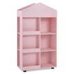 Montessori – barnhylla bokhylla trä och leksaksförvaring – 116 cm – Rosa