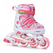 Inline – Skates barn storlekar justerbara med lysande hjul S – 4 – Rosa
