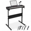 Tangenter – Barnpiano Keyboard Inomhusmusikinstrument med justerbart ställ Mikrofon – 61 – Svart