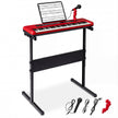 Tangenter – Barnpiano Keyboard Inomhusmusikinstrument med justerbart ställ Mikrofon Rött – 61 – Röd