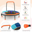 Barntrampolin – Med LED Belysning Och Handtag Väska Mini Mörkblå – Ø 90 Cm – Marinblå