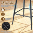 Barpall – pack, höga kökspallar med ergonomiskt ryggstöd och vadderad sits – 2