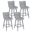 Barpall – pack, höga kökspallar med ergonomiskt ryggstöd och vadderad sits – 2