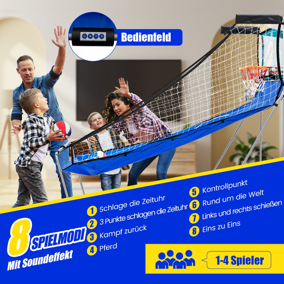 i – basketmaskin med bollar och luftpump spellägen Arkadbasketspel – 8 1 4 8 – Grön