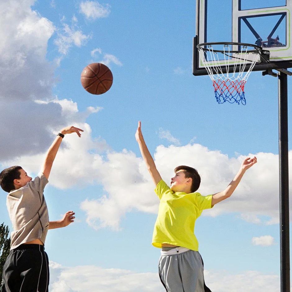 Basketbåge – med ring och nät för dörr inomhus mini – Ø 45 cm – Svart