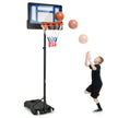 Basketställning – Höjdjusterbar basketbåge med stativ Väderbeständig inomhus utomhusblå – 90/158-210 cm – Blå