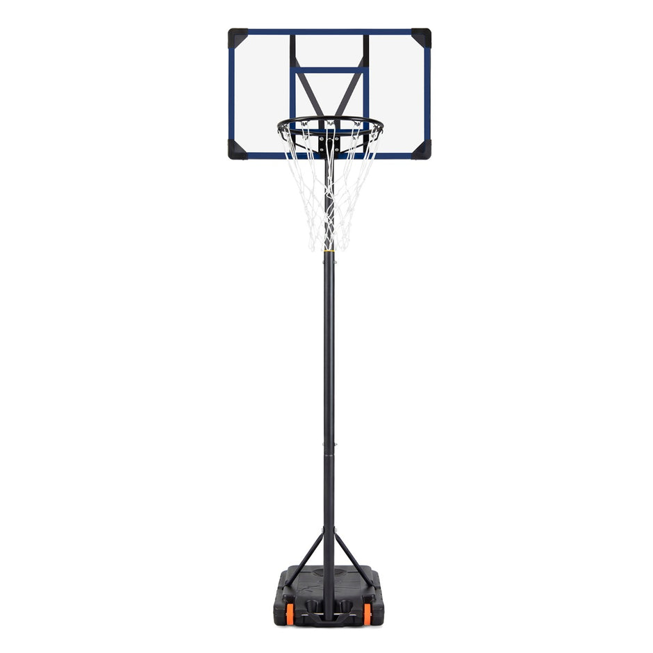 Höjjusterbart – basketställ Utomhus basketkorg med hjul och stativ Basketutrustning – Svart