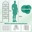 pack – metall spaljé fristående trädgårdsgärde för stickning – 2 180 x 50 cm – Svart