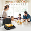 i – 1800W Panini pressgrill med non stick plattor elektrisk – 3 1 – Svart