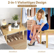 i – sidobord av massivt trä klädhängare med skobänk – 3 1 76 x 43 x 168 cm – Natur