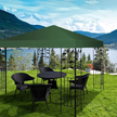 Paviljongersättningstak – Solskyddsöverdrag med kardborrefästen – 300 x 300 cm – Mörkgrön