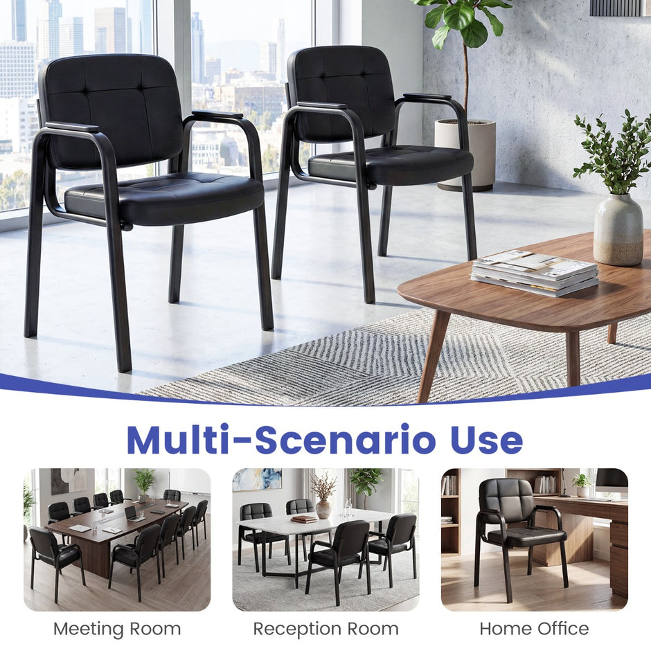 pack – konferensstolar med stoppade armstöd, kontorsstolar och besöksstolar i – 8 – Svart
