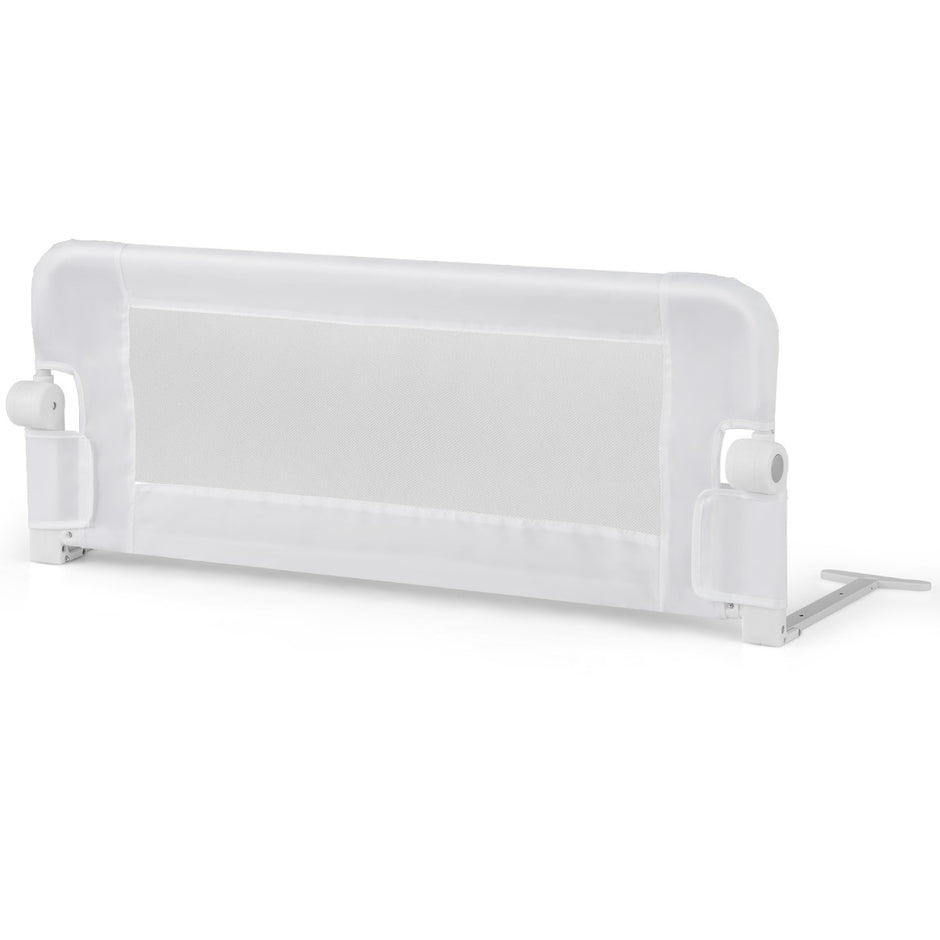 Säkerhetsgrind – för sänggrind småbarn med mjukt skum bälte – 105 x 40 x 42 cm – Vit