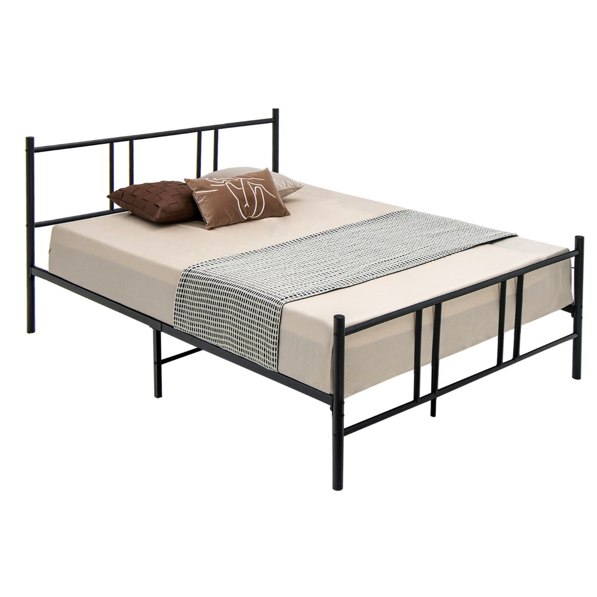 Metall – Sängstomme Modern Plattform – 200 x 140 cm – Svart