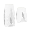 del – Set staplad Pall rund Sitt från Plast bärbar Stol med – 8 45 x 45 x 46 cm – Vit