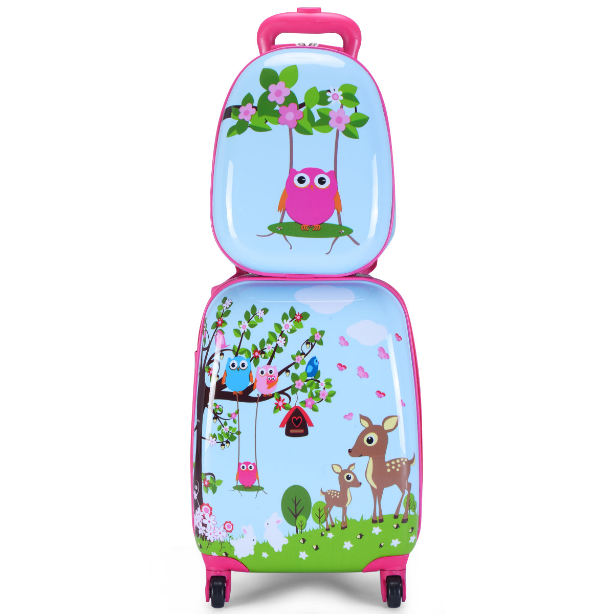delat – resväska set barnbagage 16'' + 12'' ryggsäck – 2 – Färgglad