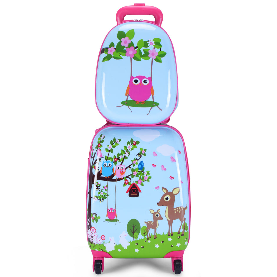 delat – resväska set barnbagage 16'' + 12'' ryggsäck – 2 – Färgglad