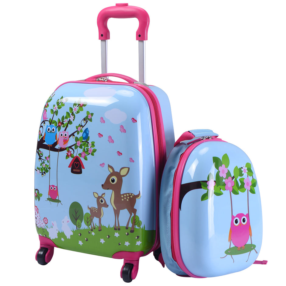 delat – resväska set barnbagage 16'' + 12'' ryggsäck – 2 – Färgglad