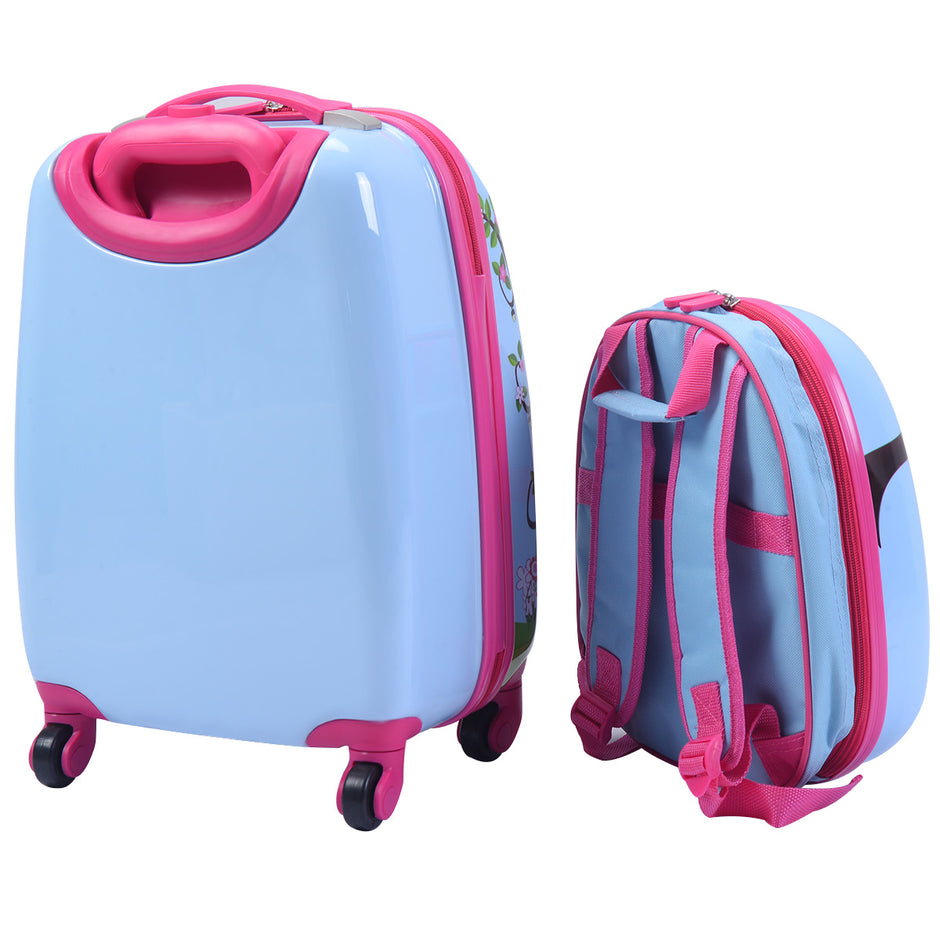 delat – resväska set barnbagage 16'' + 12'' ryggsäck – 2 – Färgglad
