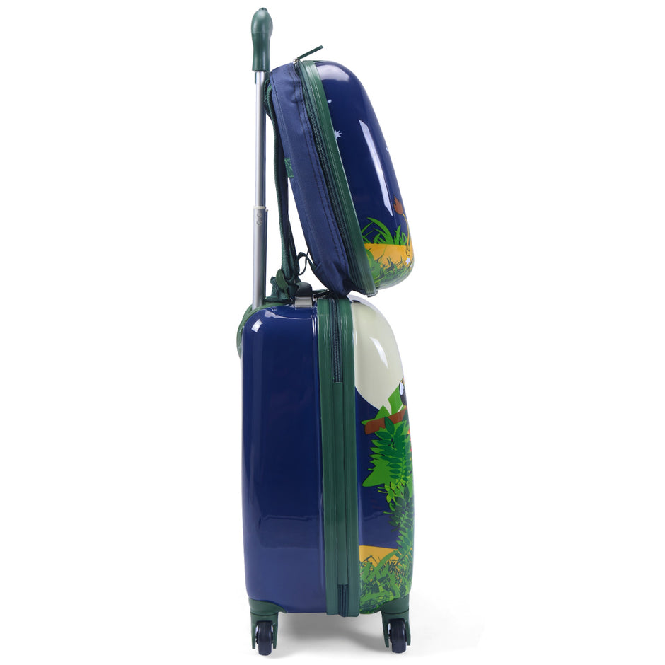 delad – resväska set resbagage barnbagage 16'' + 12'' ryggsäck – 2 – Färgglad