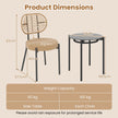 delat – PE rotting Utomhus Bistro set Patiokonversationsset med härdat glas soffbord – 3 – Brun