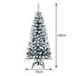 Konstpenna – julgran med snö och LED lampor – 150 135 cm – Grön