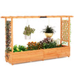 Upphöjd – träsäng med spaljé och hängande tak – 200 x 44 x 114 cm – Orange