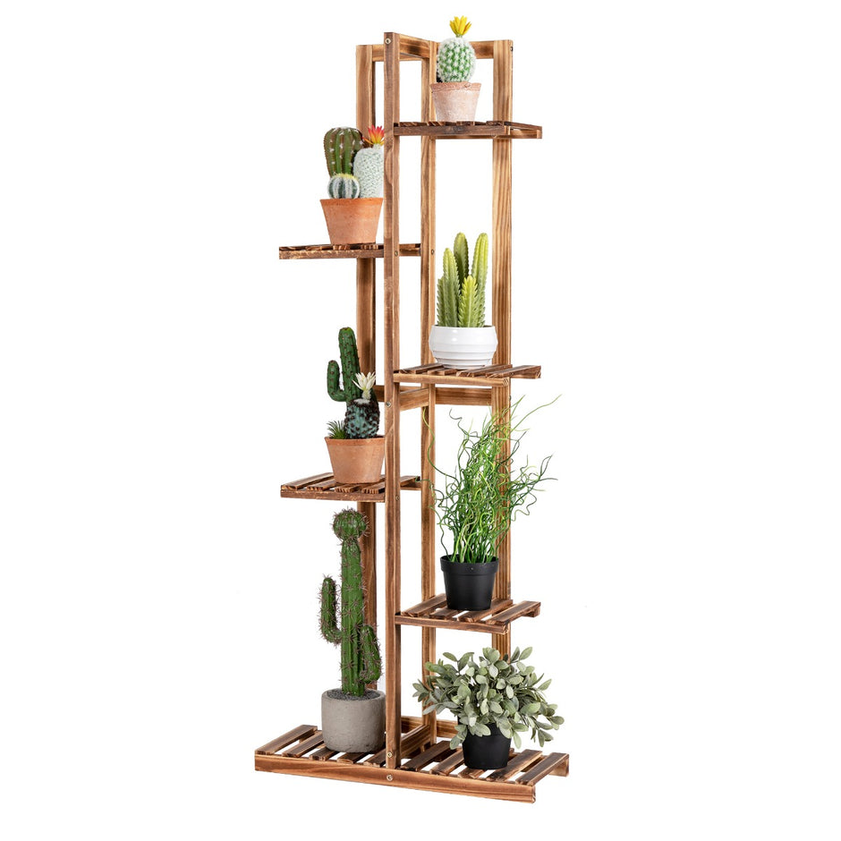 Blomsterhylla – vånings träväxtställ – 6 50 x 21 x 124 cm – Brun