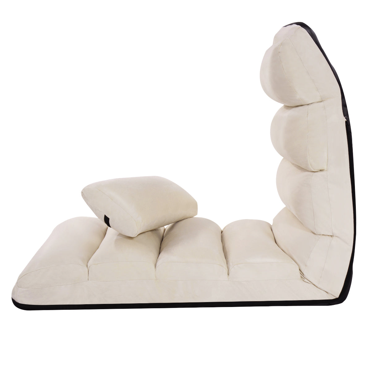 Golvstol – vägs justerbar mockaklädd – 5 175 x 55 x 20 cm – Beige