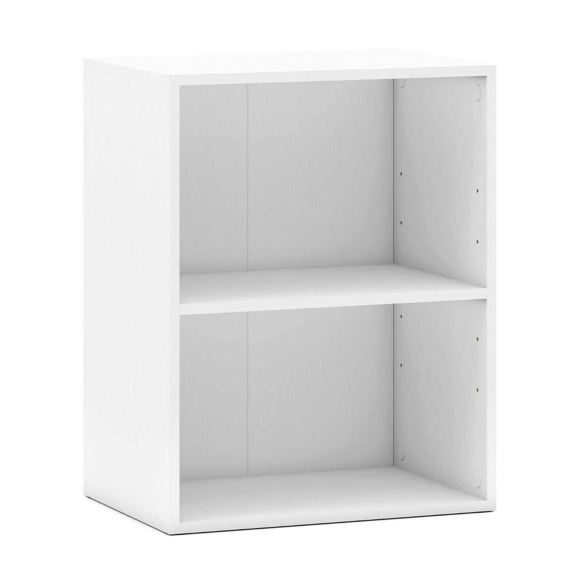 Bokhylla – nivåers öppen förvaringshylla i trä – 2 42 x 29,5 x 53,5 cm – Vit