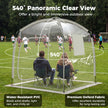 Transparent – Kupoltält Personer 540° Panorama Trädgård – 215 x 215 cm 2-4 – Trä