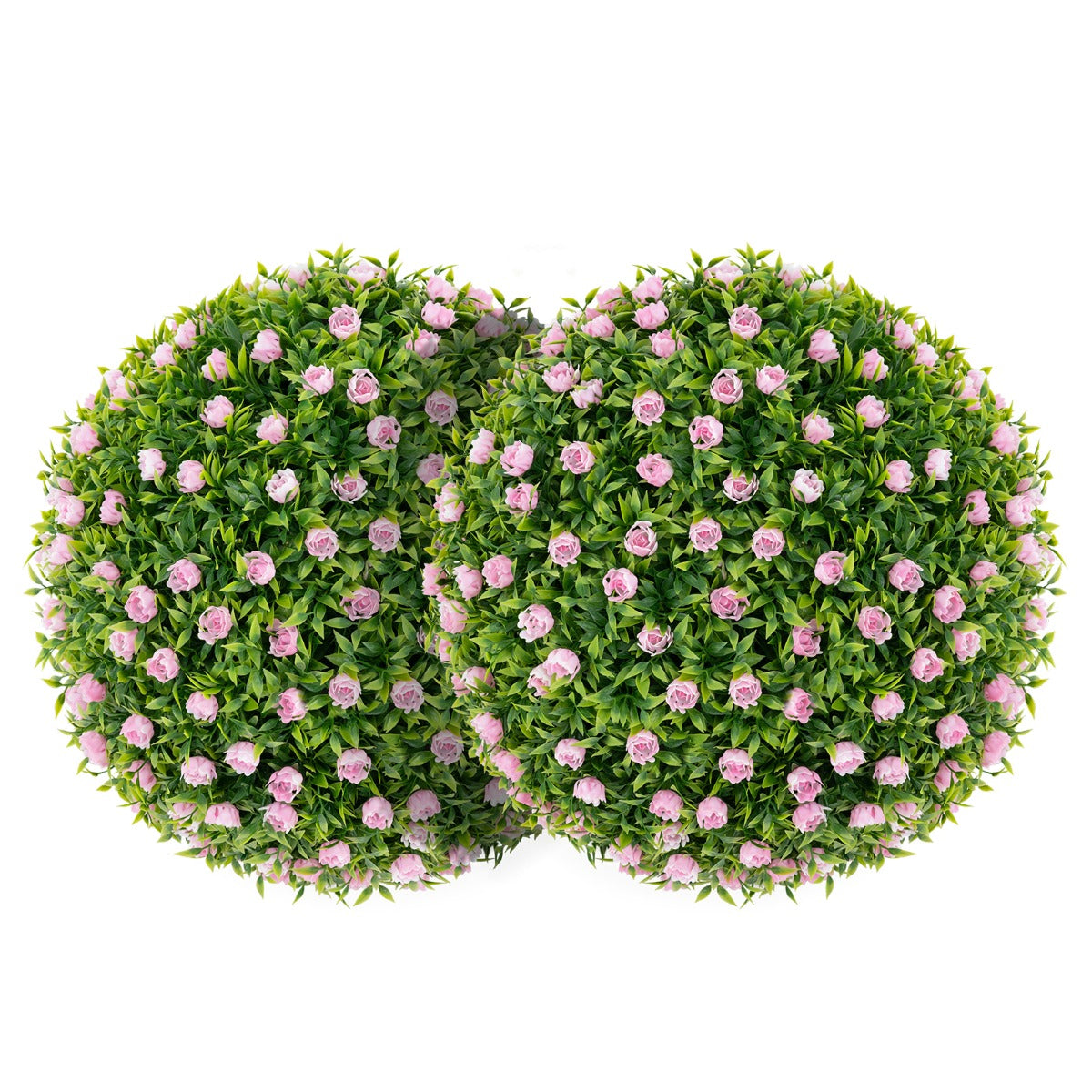 buxbomkulor – UV beständiga dekorativa topiary konstgjord växt – 2 Ø 37 cm – Rosa