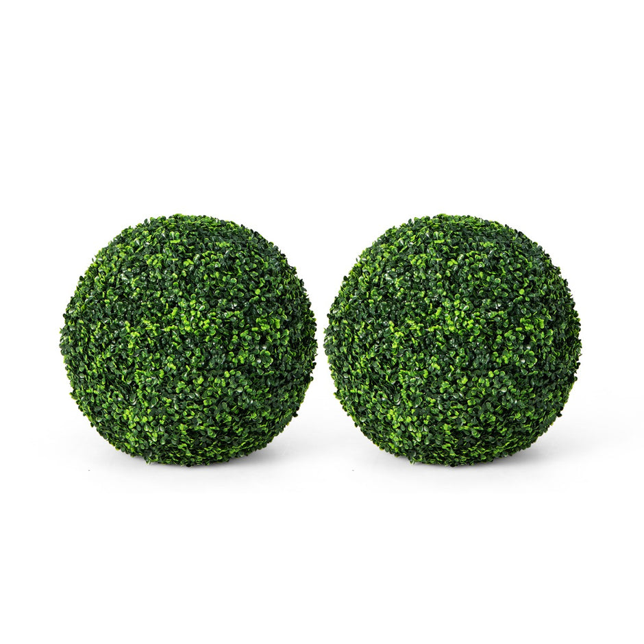 buxbombollar – buxbomkulor UV beständiga konstgjorda växtkulor – 2 48 cm – Grön