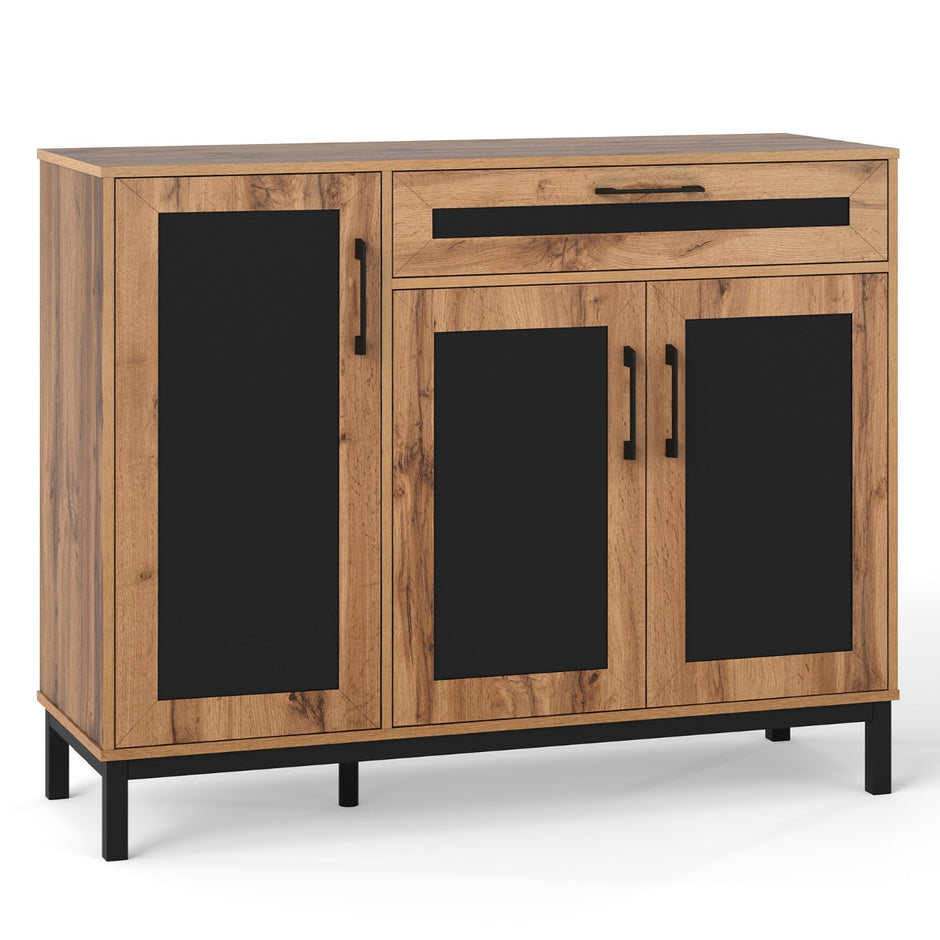 Buffet – Sideboard Sidobord Trästort lantliv Förvaringsskåp – 120 cm – Natur