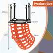 Basket – Bollar Tillbakavändare med Verktygsfri och Avtagbar Krok 360° Svängbar Rebounder – 4 – Orange