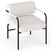 Soffa – Modern Loungestol Polstrad Accentstol med armstöd Enstol Relaxstol – Vit