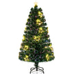 Konstgjord – julgran av glasfiber med belysning – 150 cm – Grön