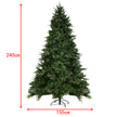 Konstgjord – julgran med LED ljus Grön – 210/225/240 cm 240 cm – Varmvit