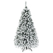 Julgran – med snö Premium PVC nålar LED ljus Konstgjorda jul – 180 cm – Grön och vit