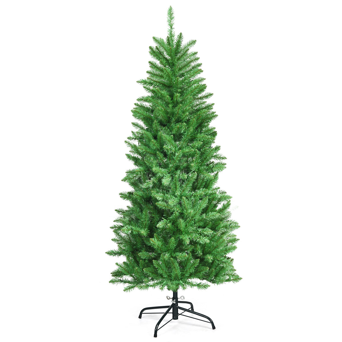 Hög – upplyst konstpennas julgran med varmvit ljusgrön – 150 cm – Grön