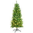 Hög – upplyst konstpennas julgran med varmvit ljusgrön – 150 cm – Grön