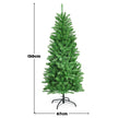 Hög – upplyst konstpennas julgran med varmvit ljusgrön – 150 cm – Grön