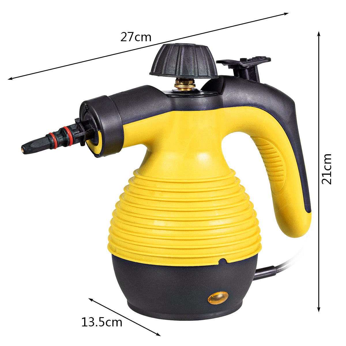 Steam – Cleaner Handhållen delad tillbehörssats och säker design – 9 – Gul